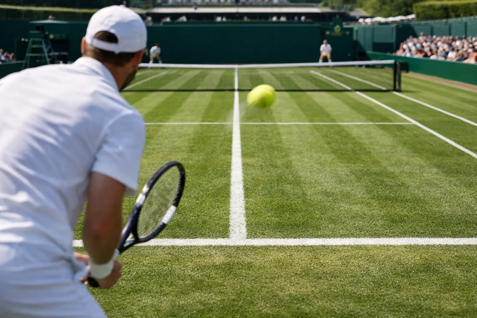 Joueur de tennis exécutant un ace puissant au service